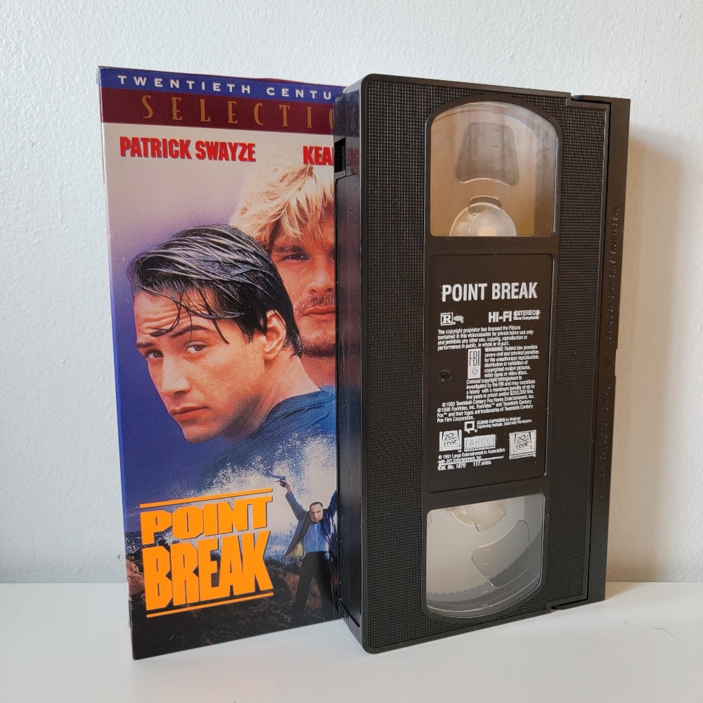 *SOLD* Vintage 1995 reissue of Point Break VHS Tape